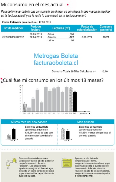 Metrogas Boleta