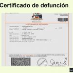Certificado de defunción